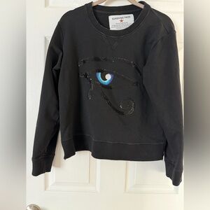 sunshine park Black Sweatshirt with Eye Design